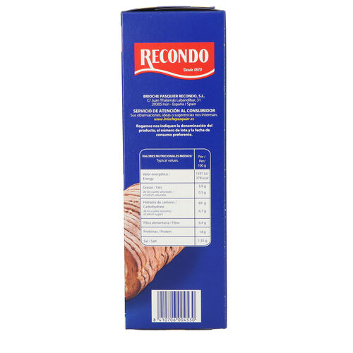 Hogaza de pan rustico RECONDO 240g image number