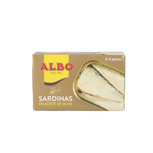 SARDINAS EN ACEITE DE OLIVA ALBO 120g image number