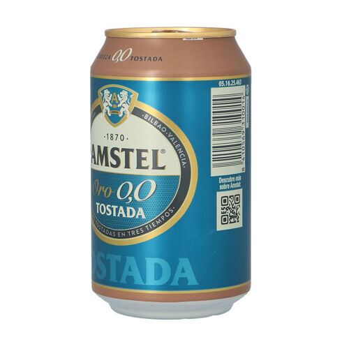 CERVEZA AMSTEL 0 TOSTADA 33cl image number