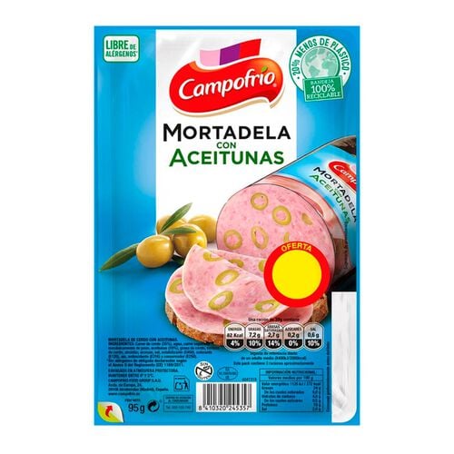 MORTADELA CON ACEITUNAS CAMPOFRIO 95g image number
