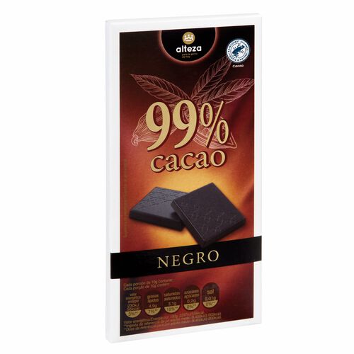 CHOCOLATE NEGRO 99% CACAO ALTEZA100g image number