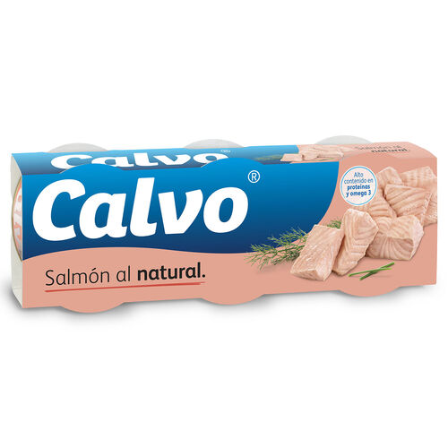 SALMON NATURAL CALVO PACK- 3x80g image number