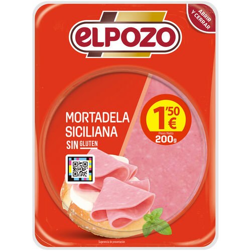 MORTADELA SICILIANA ELPOZO 200g image number