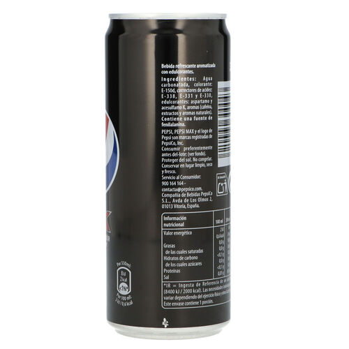 PEPSI MAX ZERO LATA 33cl image number