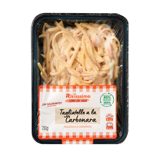 TAGLIATELLE CON SALSA CARBONARA RIKISSSIMO 280g. image number