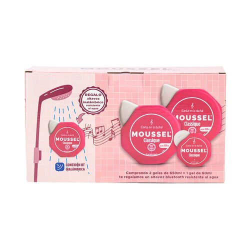 Pack MOUSSEL classique 2 gel ducha 650ml+gel 60ml image number