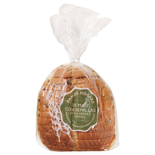 Pan de hogaza de maiz con pipas de girasol y calabaza 400g image number