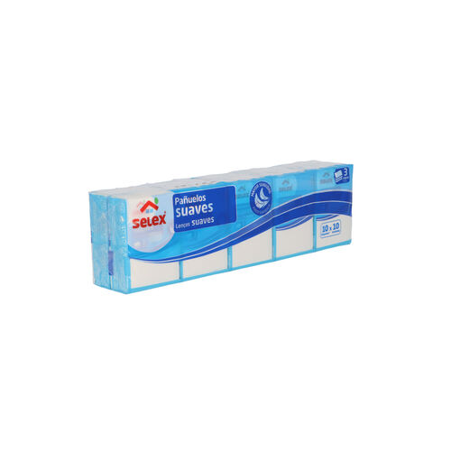 Pa&ntilde;uelos de papel SELEX Mini 3 capas pack 10uds image number