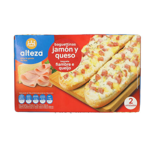 Baguetina congelada de jam&oacute;n y queso ALTEZA 250g image number