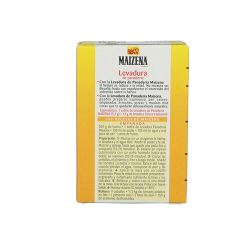 Levadura MAIZENA panader&iacute;a pack 5x55g image number