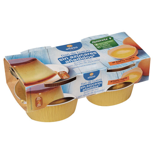 Flan de huevo sin az&uacute;car ALTEZA 4x100g image number