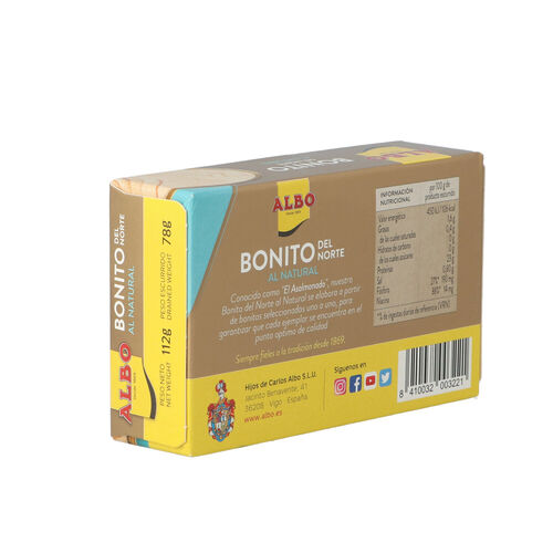 BONITO AL NATURAL ALBO 112g image number