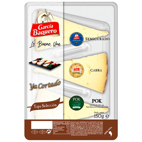 QUESO TAPA SELECCION YA CORTADO GARCIA BAQUERO 150g image number