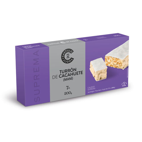 Turron de cacahuete duro Suprema castillo de jijona 200g image number