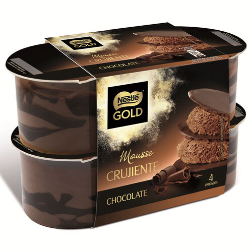 MOUSSE SABOR CHOCOLATE NESTLE GOLD 4x57g image number