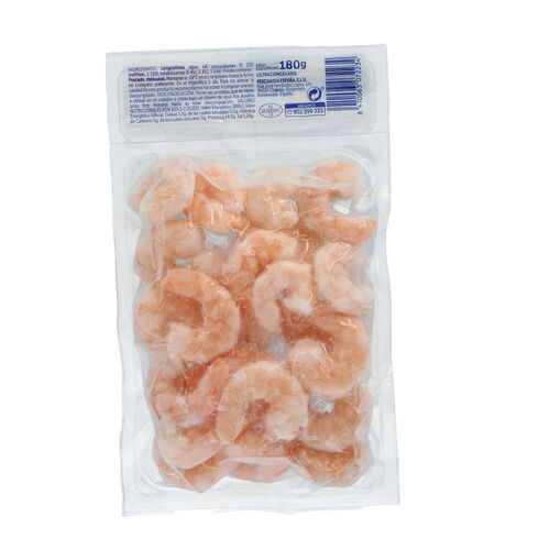 LANGOSTINO COCIDO PELADO PESCANOVA 180g image number