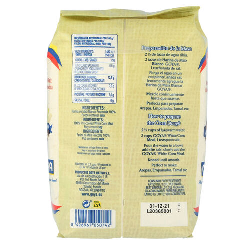 HARINA MAIZ BLANCA GOYA 1kg image number