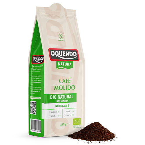 Caf&eacute; molido BIO Natural 100% Ar&aacute;bica OQUENDO 250g image number