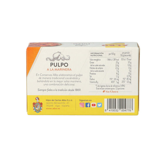 PULPO ALBO MARINERA 116g image number
