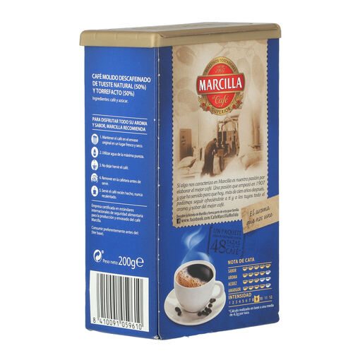 CAFE MARCILLA MOLIDO DESCAFEINADO 200g image number