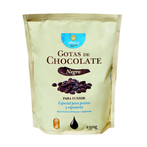 GOTAS DE CHOCOLATE NEGRO PARA FUNDIR ALTEZA 250g image number