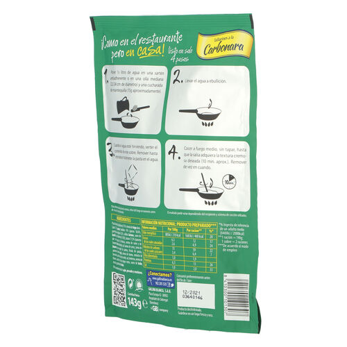 TALLARIN CARBONARA GALLINA BLANCA 143g image number