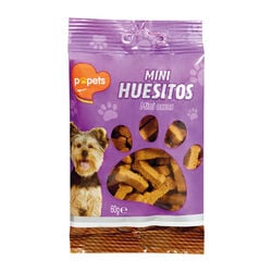 Snack premio para perro Mini Sabor Pollo HUESITOS POPETS 60g