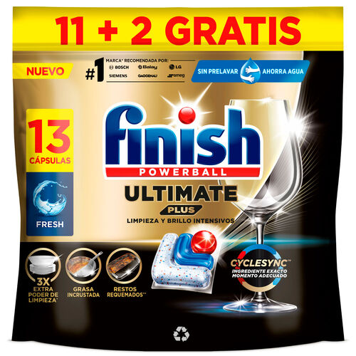 Lavavajillas pastillas FINISH Ultimate Plus 15+15 lavados image number