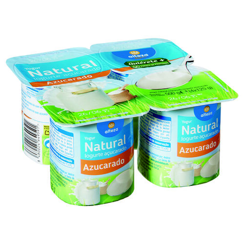 YOGUR ALTEZA NATURAL AZUCARADO 4x125g image number
