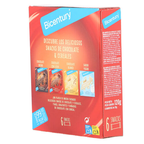 BARRITA DE CHOCOLATE CON LECHE BICENTURY 6uds image number
