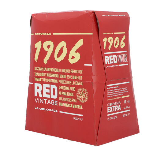 CERVEZA 1906 RED VINTAGE 33cl PACK 6 BOTELLAS image number