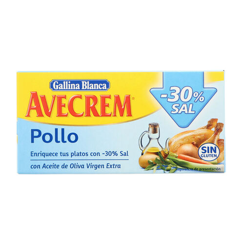 CALDO AVECREM POLLO BAJO SAL 10 PASTILLAS image number