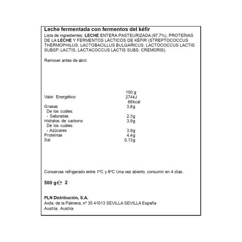 KEFIR SABOR NATURAL ALTEZA 500g image number