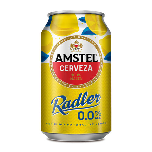 Cerveza con zumo Natural de lim&oacute;n 0,0% sin alcohol Radler AMSTEL 33cl image number