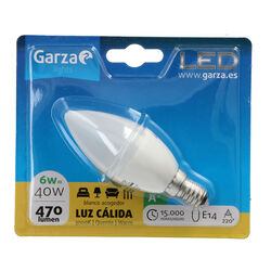BOMBILLA CEGASA LED VELA 54W E14 CALIDA
