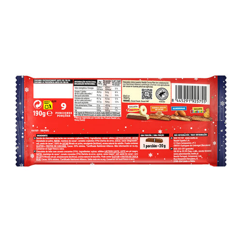 Turr&oacute;n con cereales crujientes CRUNCH Extrafino NESTL&Eacute; 190g image number