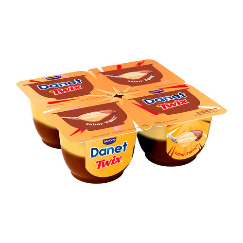 Postre l&aacute;cteo sabor TWIX DANET DANONE 4x115g image number