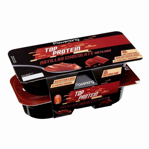 NATILLA PROTEICA SABOR CHOCOLATE POWERKING 4X125g image number