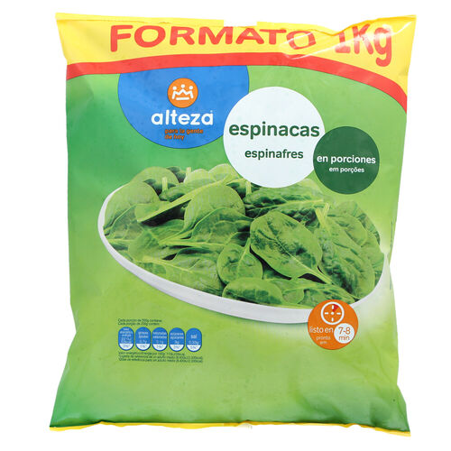 Espinacas hoja congeladas ALTEZA 1kg image number