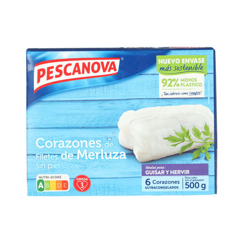 CORAZONES DE MERLUZA PESCANOVA 500g image number