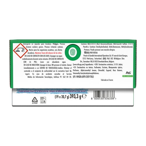 Detergente en c&aacute;psulas D&iacute;as de Verano Azahar y Amapola ARIEL 19uds image number