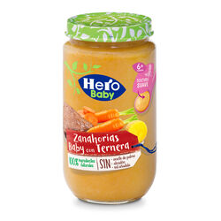Tarrito de zanahoria Baby con ternera HERO Baby 235g