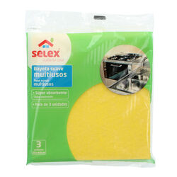Bayeta amarilla SELEX 30x40 pack 6uds