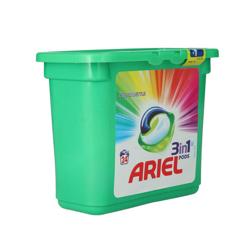 DETERGENTE CAPSULAS ARIEL PODS COLOR 3 EN 1 19 LAVADOS image number