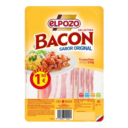 BACON ELPOZO LONCHAS 150G image number