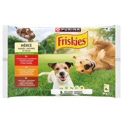 Comida h&uacute;meda para perro selecci&oacute;n salsa FRISKIES 4x85g