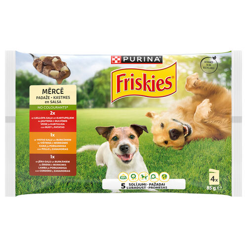 Comida h&uacute;meda para perro selecci&oacute;n salsa FRISKIES 4x85g image number