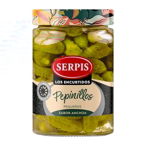 Pepinillos peque&ntilde;os sabor anchoa SERPIS 330g image number