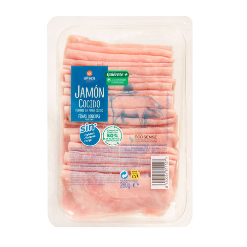 JAMON COCIDO ALTEZA FINAS LONCHAS 260g image number