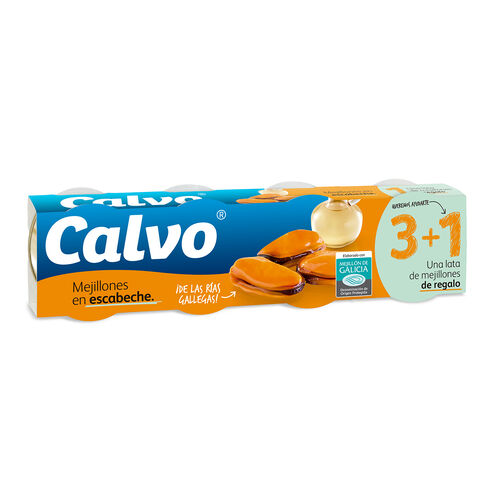 Mejillones en escabeche CALVO 3+1 gratis 4x80g image number
